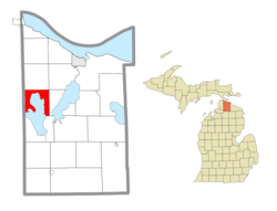 Location within Cheboygan County