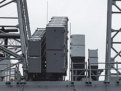 Hsiung Feng II and Hsiung Feng III launchers aboard the ROCN Cheng Kung-class frigate Tian Dan (田單)