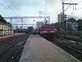 Jaipur Superfast Express ready to depart from Mumbai Central railway station Platform 1