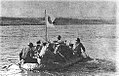日军士兵正在渡过哈拉哈河