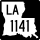 Louisiana Highway 1141 marker