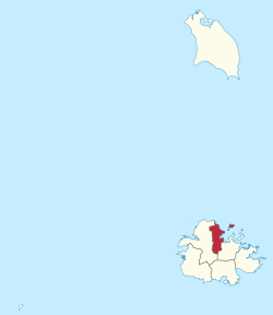 圣乔治区在安提瓜和巴布达的位置