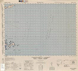 Map of Hujing Island (labeled as Kosei-tō) and surrounding area (AMS, 1944)