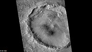 火星勘测轨道飞行器背景相机拍摄的钦科蒂格陨击坑。