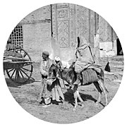 "Araba" and donkey in Samarkand in 1890