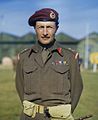 Lieutenant General Sir Frederick Arthur Montague Browning in a specially tailored battledress blouse with faced lapels.