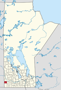 Location of Pipestone in Manitoba
