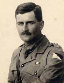 Photograph of Donald R. C. Tregonning wearing his uniform as a Captain in the Royal Australian Army Medical Corps of the Australian Army.