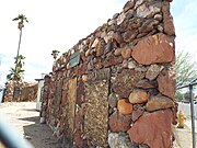 El Mirage Motel was built out of fieldstone in 1937 and is located at 12229 NW Grand Ave. in El Mirage, Az. This is the office of the motel which was used by motorist who traveled through Grand Ave. The property is in state of abandonment.