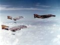F-4D 13th TFS leads VF-151 F-4Bs on bombing mission 1971
