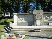 View of war memorial at Fort Mahon Plage