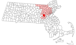 Location in Middlesex County in Massachusetts