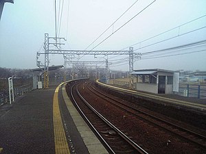 废除前的东笠松站（2005年1月22日）