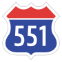 Expressway No.551 shield}}