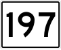 State Route 197 marker