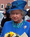 Queen Elizabeth II during a visit to Wakefield Cathedral for the Maundy money ceremony