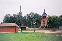 Side view of the church in Miedzna