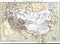 The Mongol Empire, ca. 1300. The gray area is the later Timurid empire.