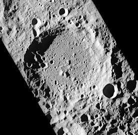 Apollo 16 panoramic camera image of Ostwald crater, with Recht at lower right