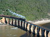 Crossing river into Wilderness, South Africa