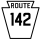 Pennsylvania Route 142 marker