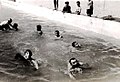 Students swimming in the yeshiva's pool, 1945