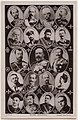 Image 26Postcard from 1908 showing nineteen of the world's reigning monarchs: (left to right)King Rama V/Chulalongkorn of Siam (modern Thailand), King George I of Greece, King Peter I of Serbia, King Carol I of Romania, Emperor and King Franz Joseph of Austria-Hungary, Tzar (King) Ferdinand I of Bulgaria, Padishah (Emperor) Abdul Hamid II of the Ottoman Empire, King Victor Emmanuel III of Italy, Emperor Nicholas II of the Russia, King Edward VII of the United Kingdom, Emperor Wilhelm II of Germany, King Gustav V of Sweden, King Haakon VII of Norway, King Frederik VIII of Denmark, Queen Wilhelmina of the Netherlands, Guangxu Emperor of China, Meiji Emperor of Japan, King Manuel II of Portugal and King Alfonso XIII of Spain. (from Monarch)