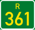 Regional route R361 shield