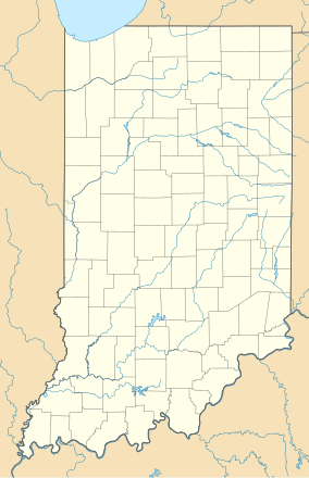 Map showing the location of Winamac Fish and Wildlife Area