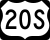 U.S. Route 20S marker