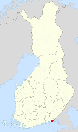 Location of Virolahti in Finland