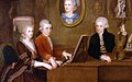 Image 19The Mozart family c. 1780. The portrait on the wall is of Mozart's mother. (from Classical period (music))