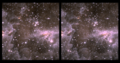 Infrared view of IC 1590 as seen by WISE. The left image uses Allwise Atlas images and the right image use unWISE coadds.