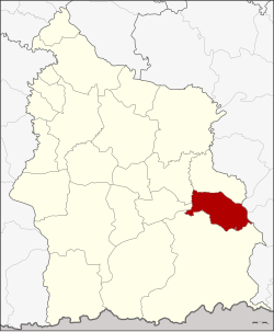 District location in Sisaket province