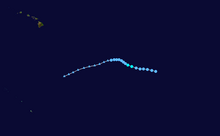 A track map of Tropical Storm Boris