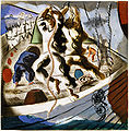 Image 21 Candido Portinari A preparatory study for Discovery of the Land, a mural in the United States Library of Congress Hispanic Reading Room, by Candido Portinari. Portinari was a Brazilian painter who was a prominent and influential practitioner of the neorealism style. The mural depicts two sailors who might have been found in either the fleets of Christopher Columbus or Pedro Álvares Cabral, and is part of a series of four that show the colonization of the Americas by Europeans. More selected pictures