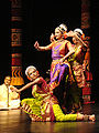 A Kuchipudi dance performance is accompanied by Carnatic vocalisations.