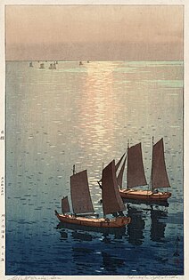 Glittering Sea, by Hiroshi Yoshida, 1926