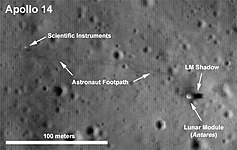 Apollo 14 landing site, photograph by LRO