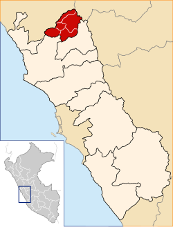 Location of Cajatambo in the Lima Region