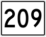 State Route 209 marker