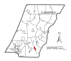 Location within Cambria County