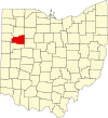 State map highlighting Allen County