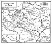 1910 map from the Historical Atlas of Poland with Lithuania proper (Litwa)