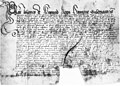 The first document mentioning the locality, May 22, 1443