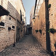 An alley in the Old City of Aleppo