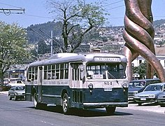 1947 Pullman trolleybus in Valparaíso, 1996