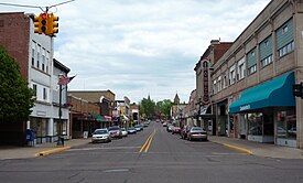 Downtown along Aurora Street (Bus. US 2)