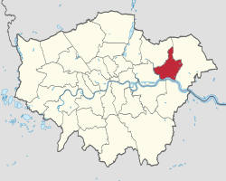 巴金和达格纳姆区在大伦敦的位置