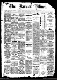 Front page of the Barrier Miner newspaper 1 March 1889